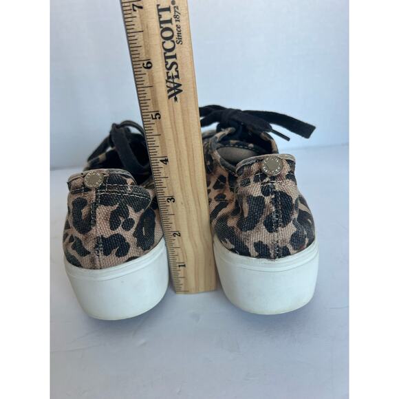 Steve Madden Platform Leopard Print Canvas Chunky Lace Up Low Top Sneakers 8.5M - Picture 6 of 9